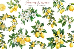 Mediterranean Summer Clipart Set