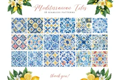Mediterranean Summer Clipart Set