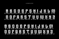 Megas Blemor - Tattoo Font