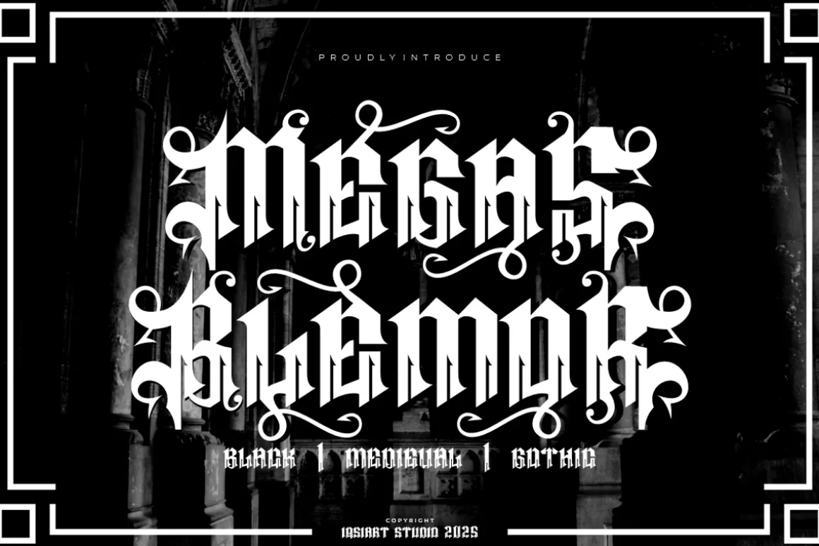 Megas Blemor - Tattoo Font