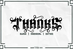 Megas Blemor - Tattoo Font