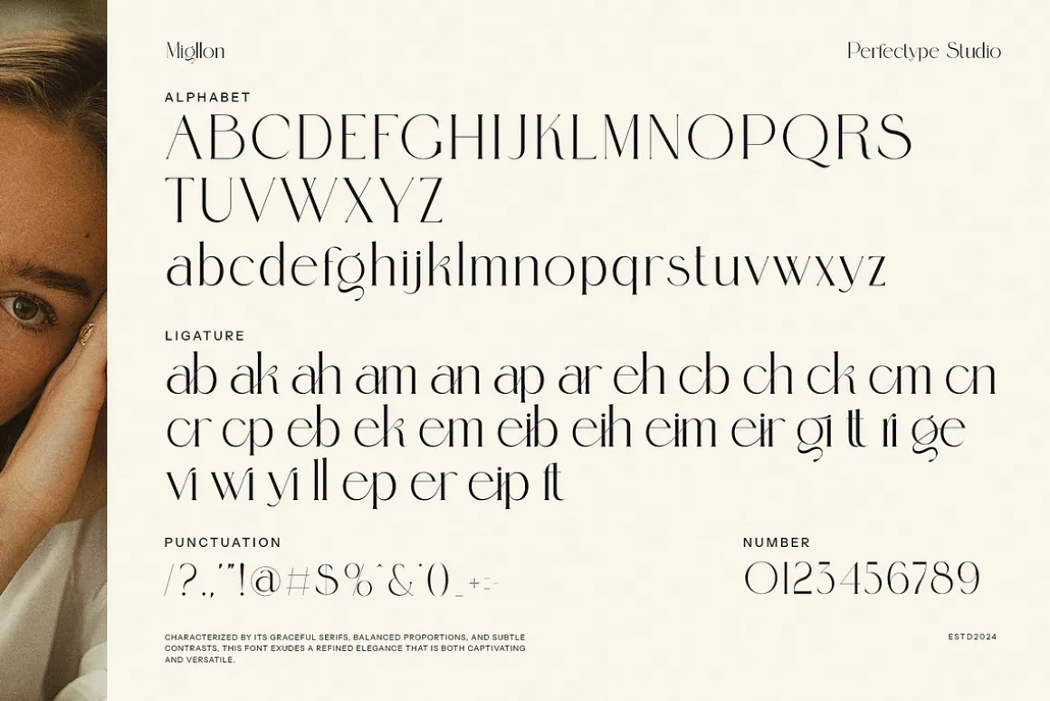 Mekgen Ligature Serif Font