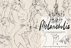 Melancholia - Minimalist Line Art
