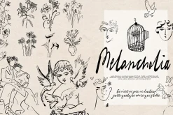 Melancholia - Minimalist Line Art