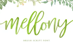 Mellony brush script font