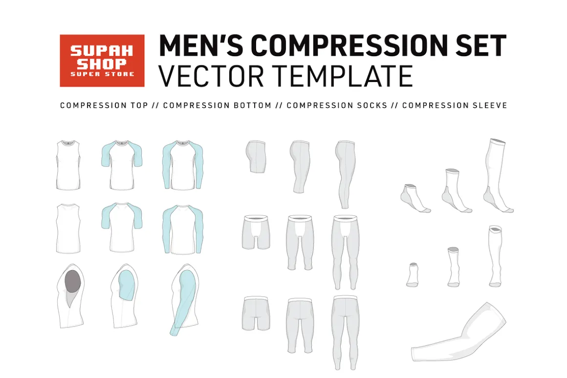 Men's Compression Vector Template