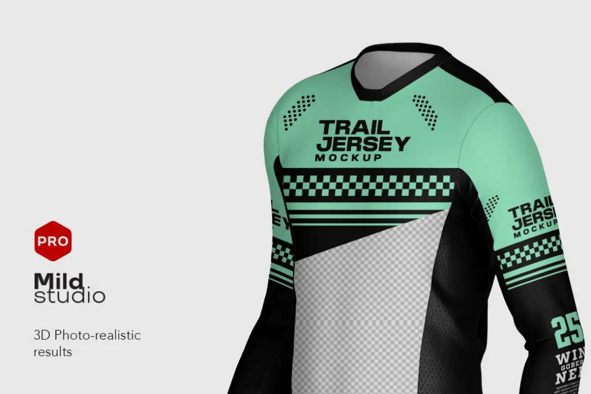 Mens Trail Jersey Mockup