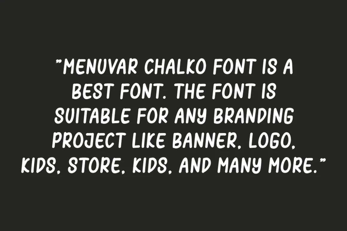Menuvar Chalko - Chalk & Marker Font