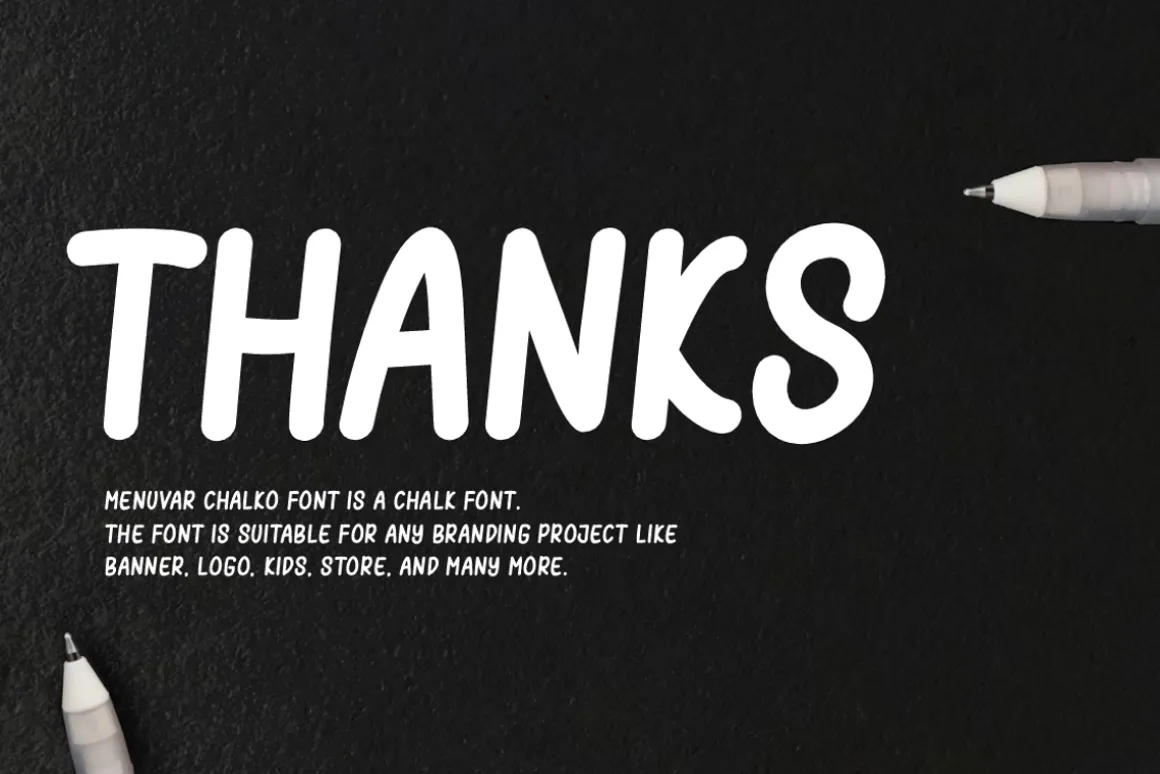 Menuvar Chalko - Chalk & Marker Font
