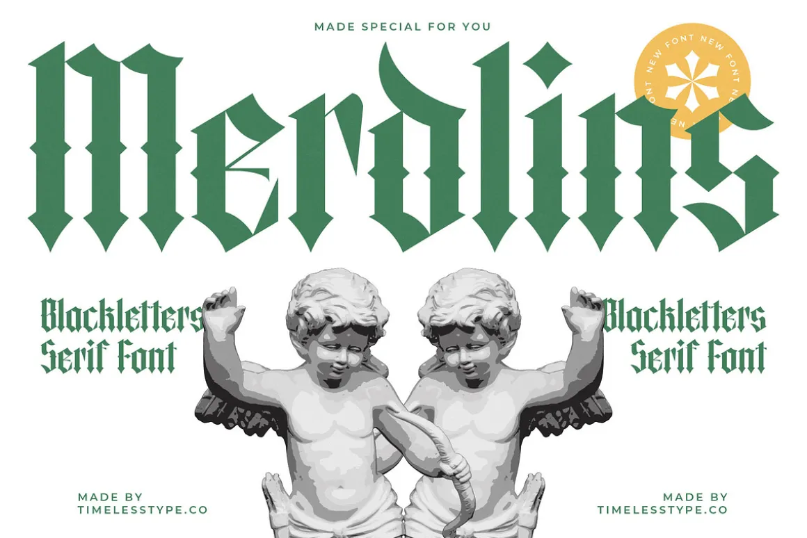 Merdlins Modern Blackletter Serif