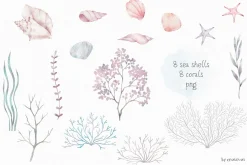 MERMAIDS watercolor set