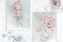 MERMAIDS watercolor set
