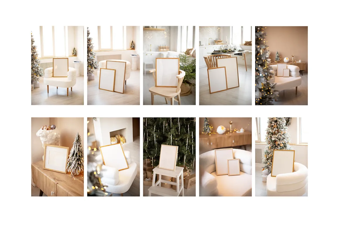 MERRY & BRIGHT Christmas Mockups