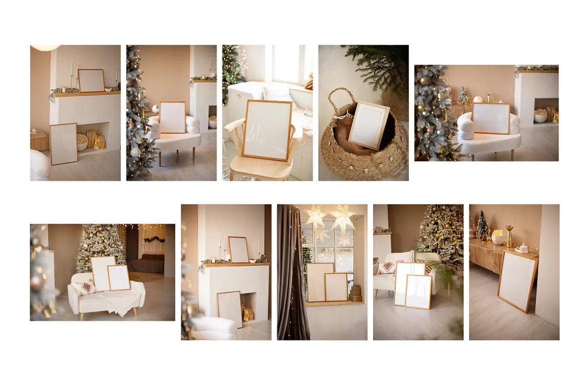 MERRY & BRIGHT Christmas Mockups