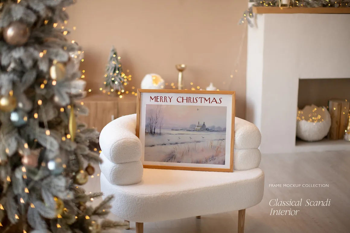 MERRY & BRIGHT Christmas Mockups