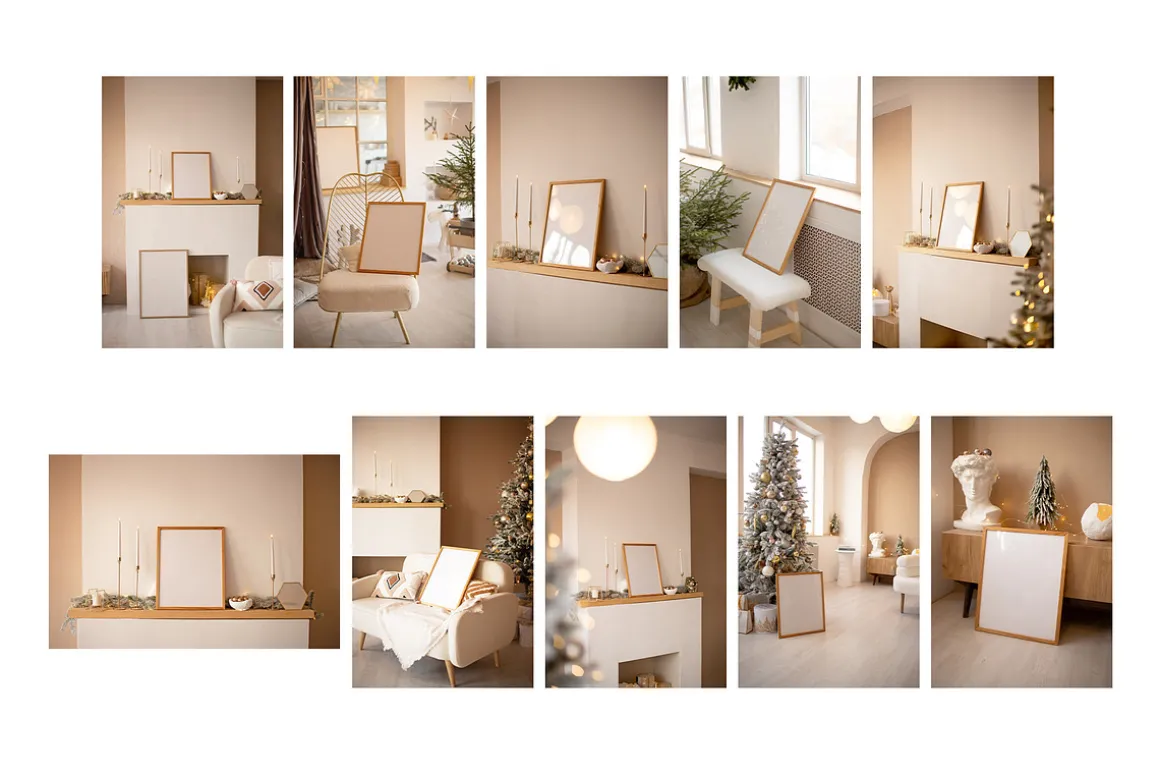 MERRY & BRIGHT Christmas Mockups