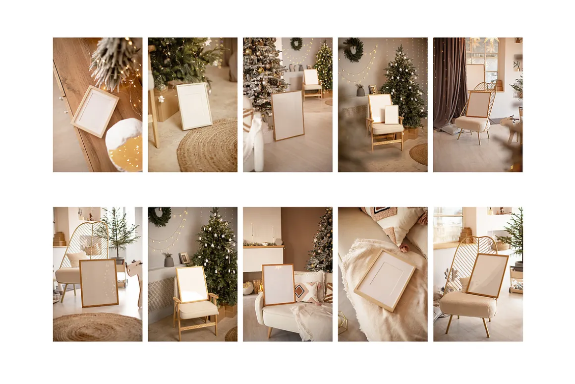 MERRY & BRIGHT Christmas Mockups