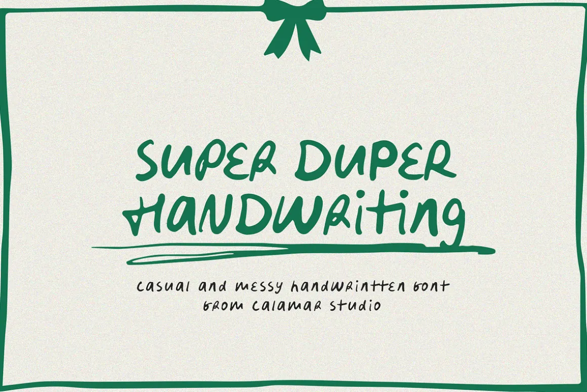 Messy Handwriting Font | Super Duper