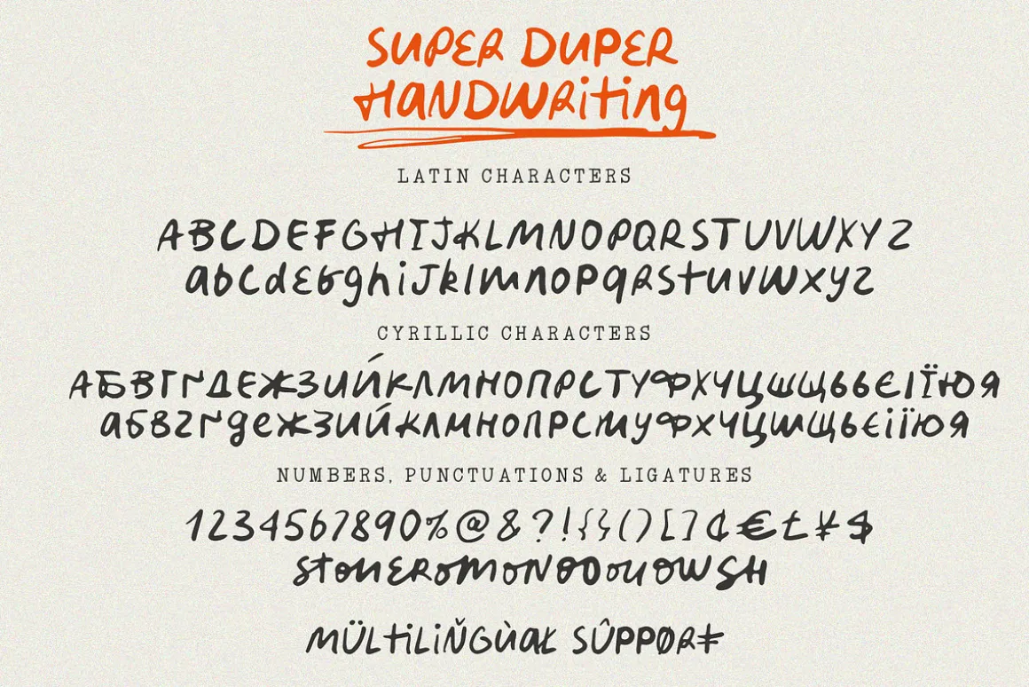 Messy Handwriting Font | Super Duper