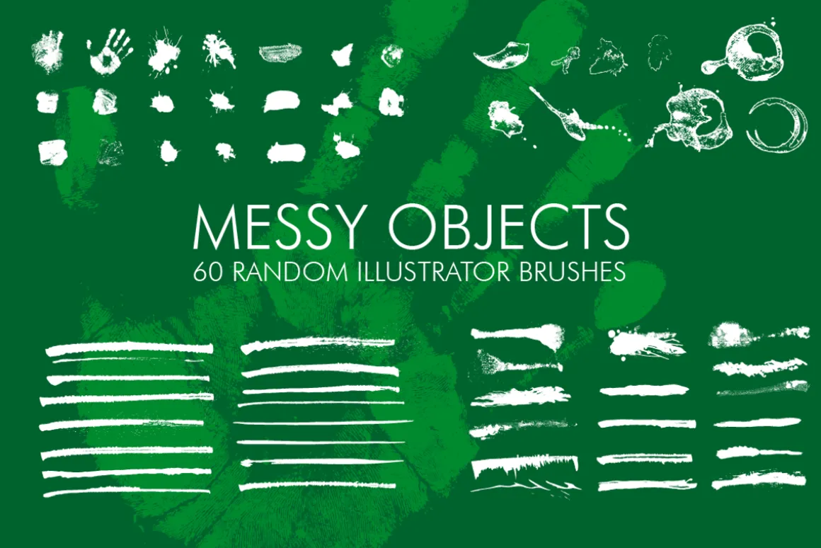 60 Messy Illustrator Brushes