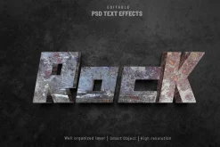 Metal editable text effect bundle