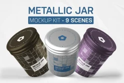 Metallic Jar Mockup Kit