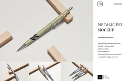 Metallic Pen Mockup