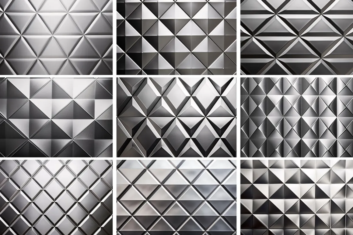 Metallic Polygonal Pattern Backdrop
