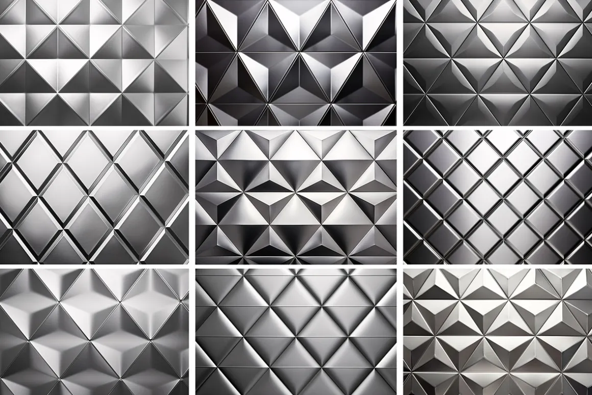 Metallic Polygonal Pattern Backdrop