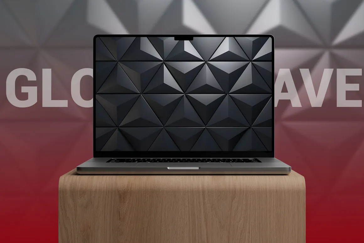 Metallic Polygonal Pattern Backdrop
