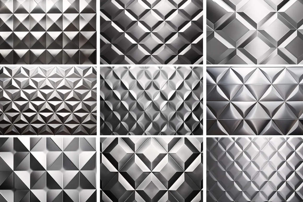 Metallic Polygonal Pattern Backdrop