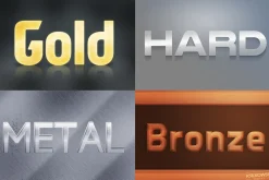 Metallic Text Effects Mockup