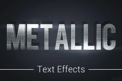 Metallic Text Effects Mockup