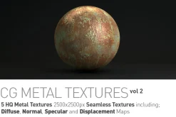 5 Metal Textures for CG Artists vol2