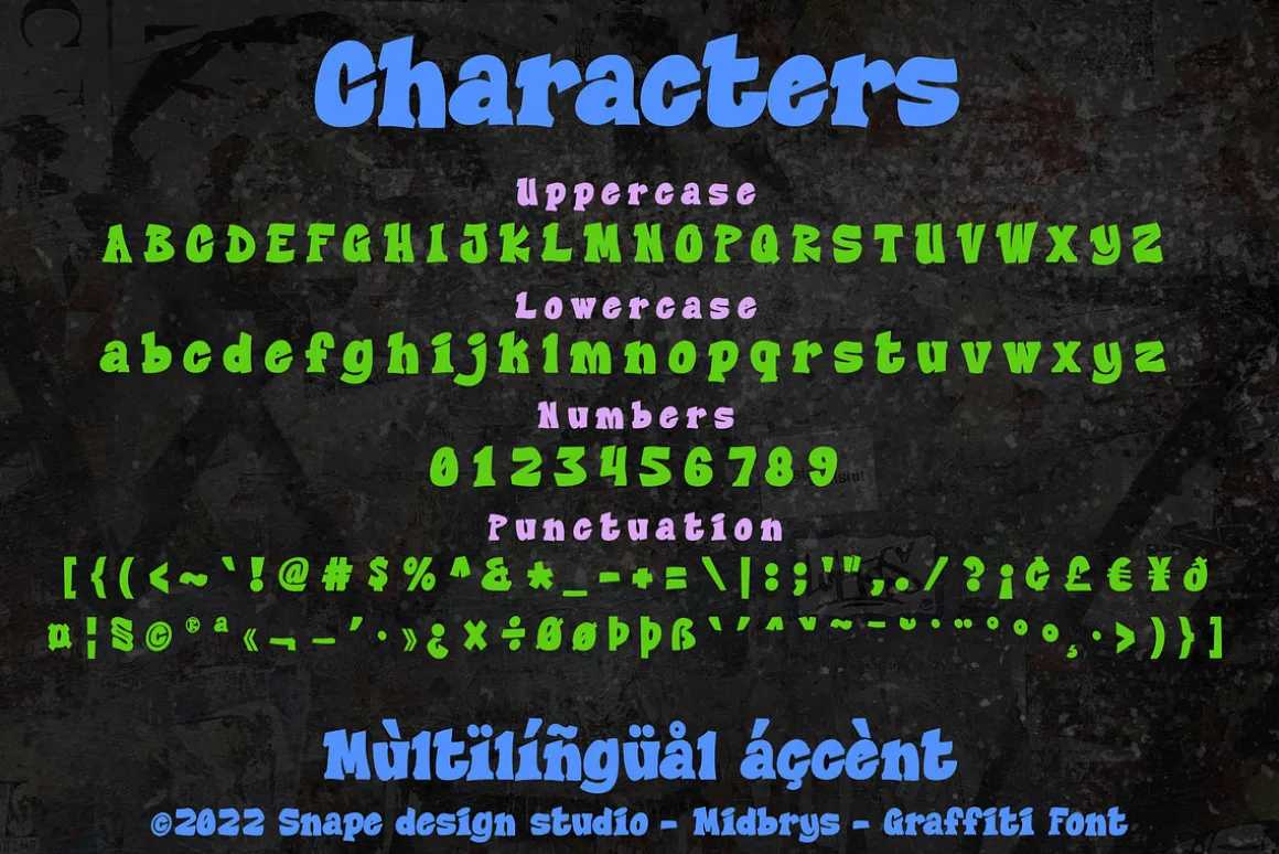 Midbrys - Graffiti Font