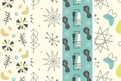 12 Mid Century 1950s Atomic Patterns