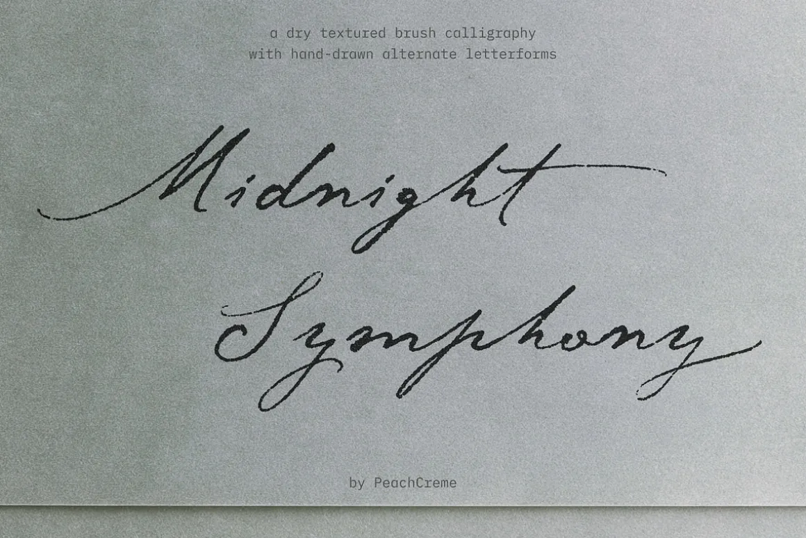 Midnight Symphony // Script font