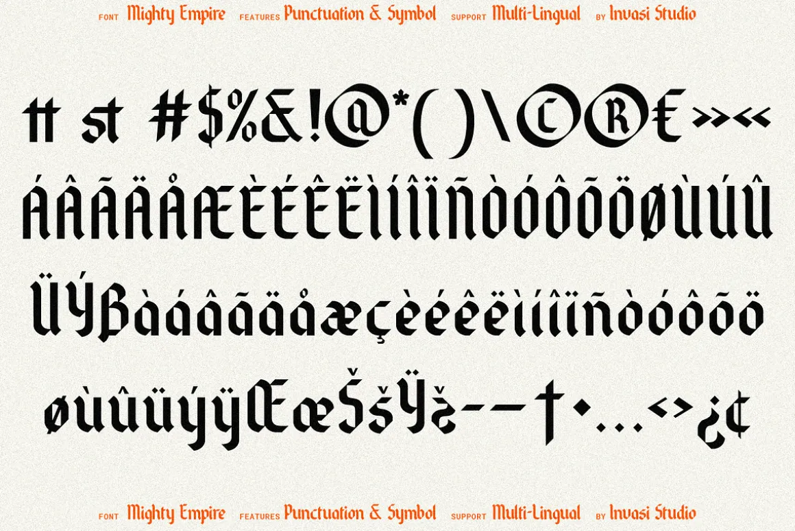 Mighty Empire - Modern Blackletter