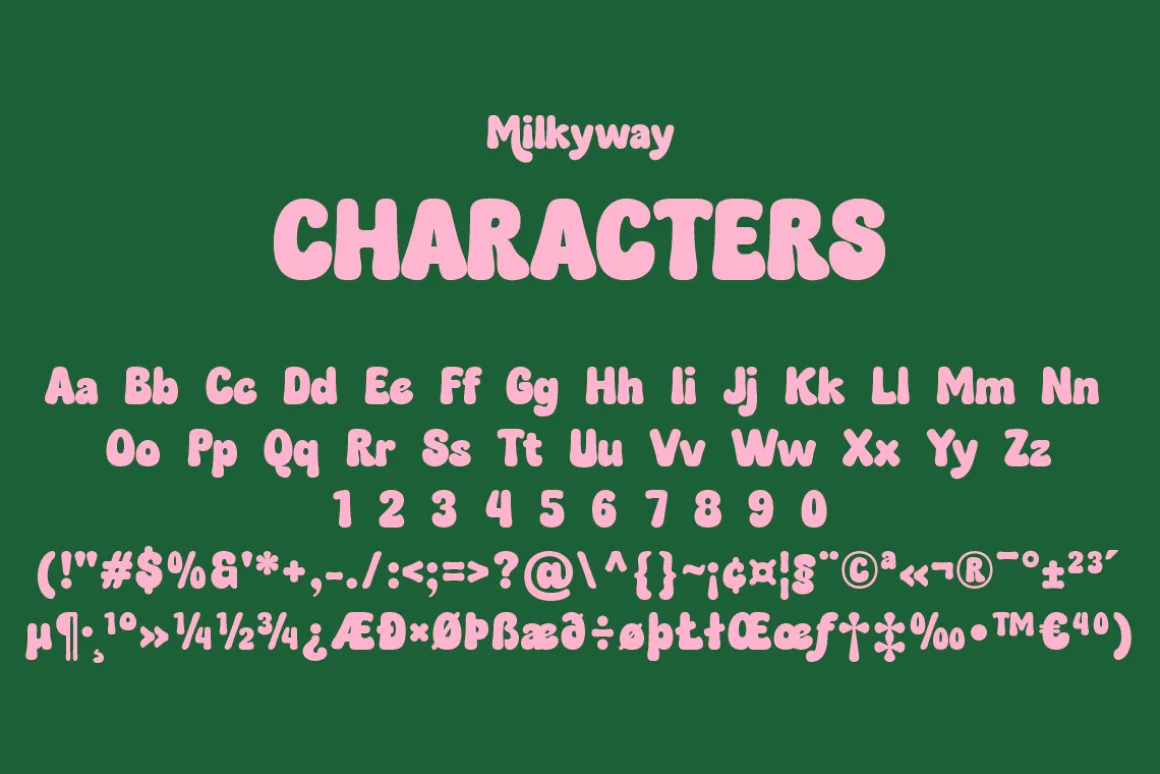 Milkyway - Bubbly Bold Typeface