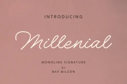 Millenial Monoline Font