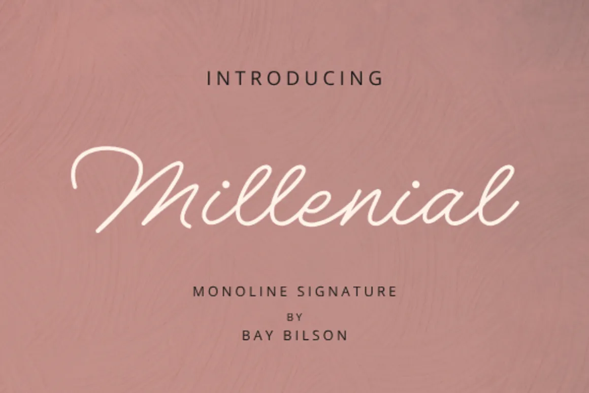 Millenial Monoline Font
