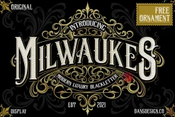 MILWAUKES victorian blackletter