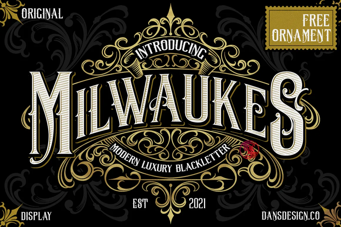 MILWAUKES victorian blackletter