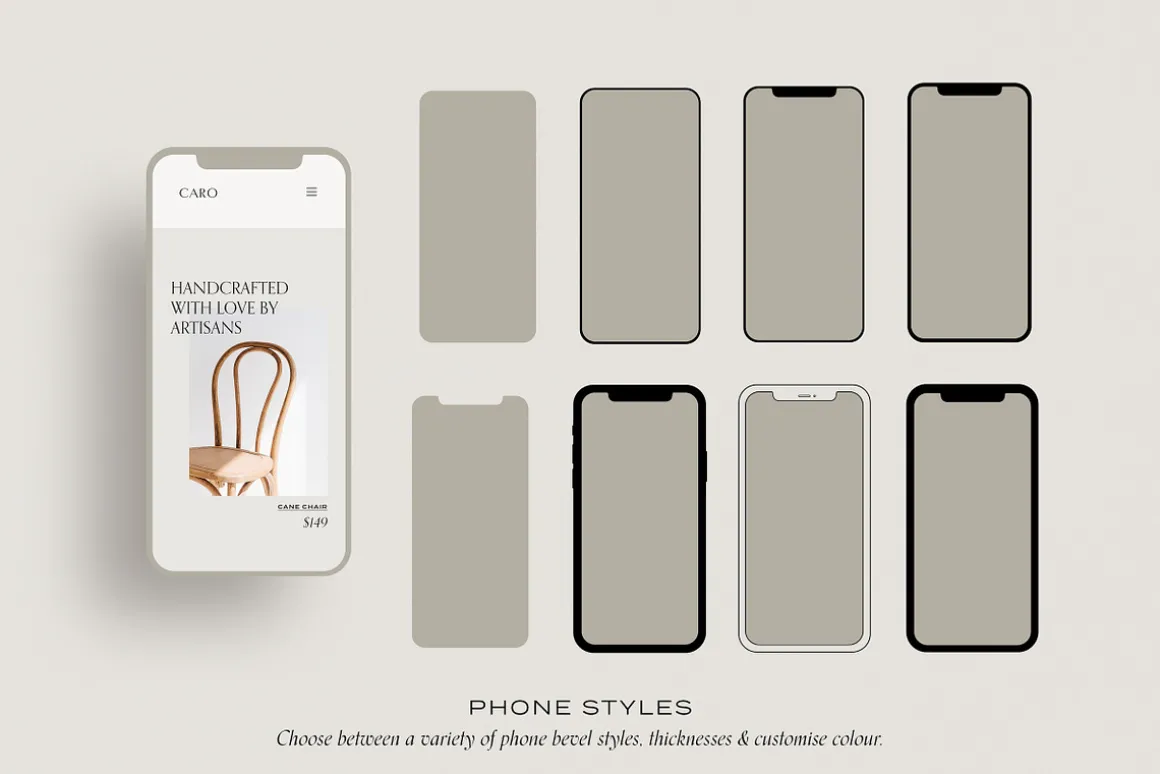 Minimal Website Mockup Scene Creator