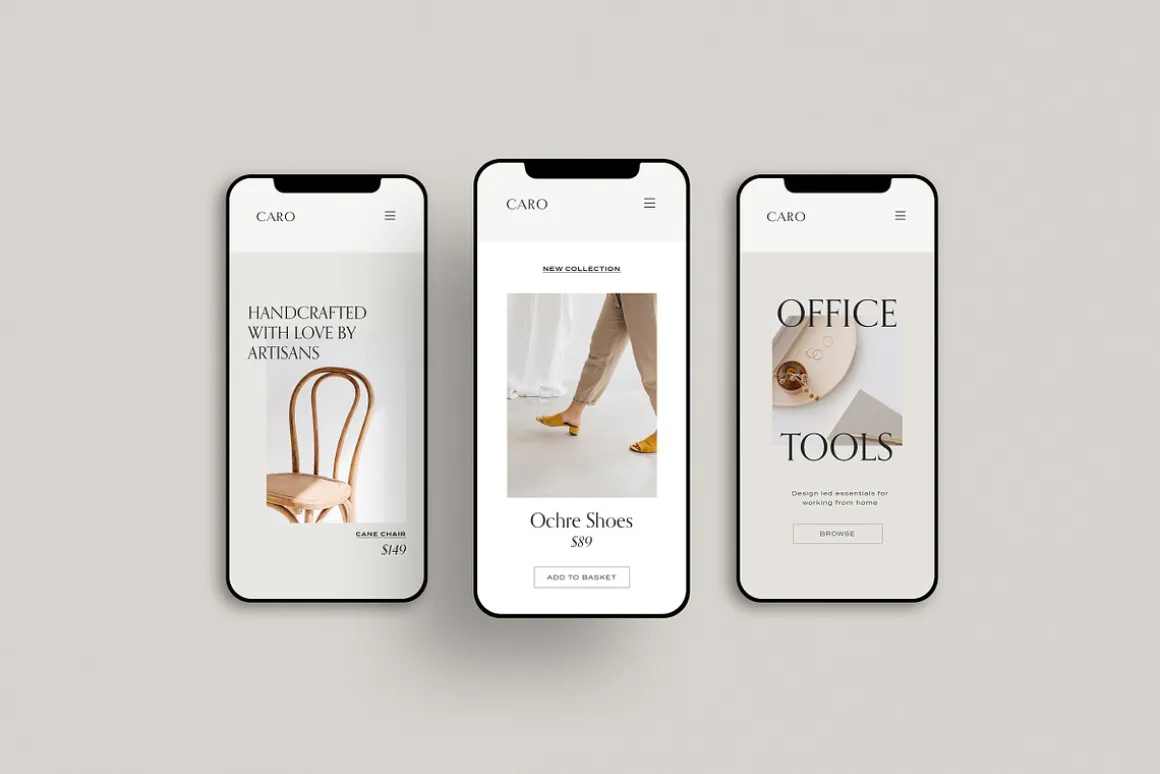 Minimal Website Mockup Scene Creator