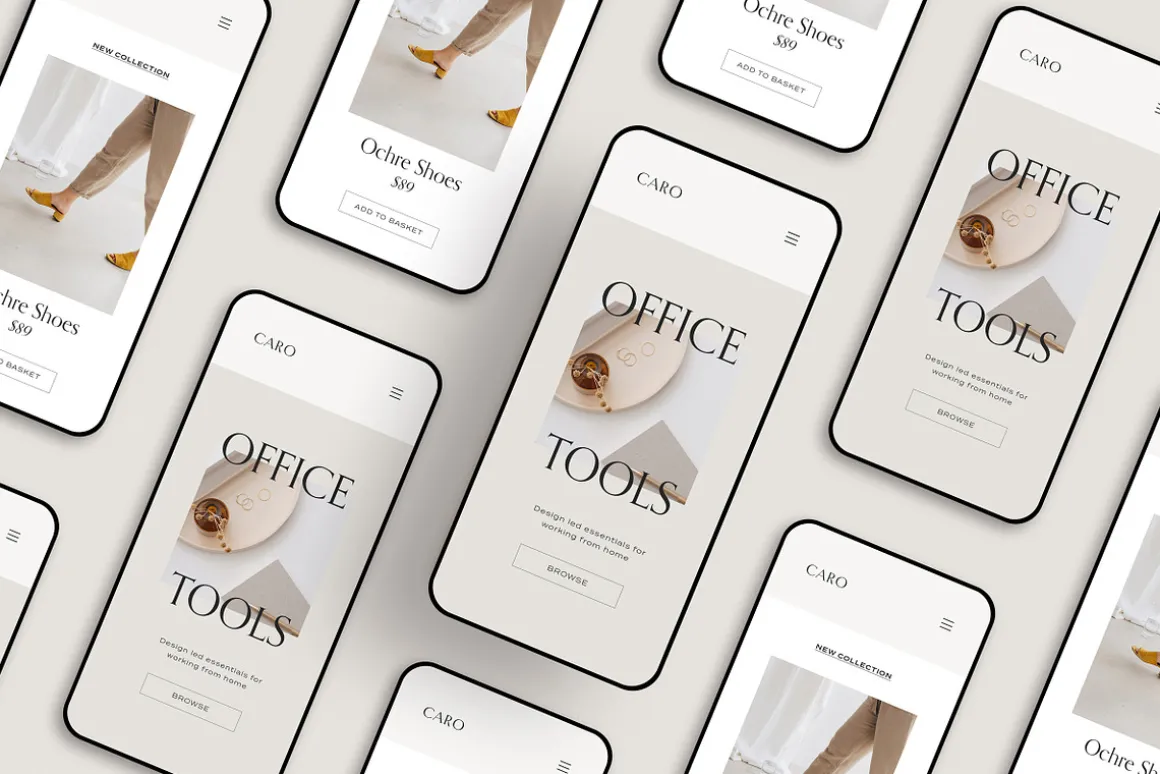 Minimal Website Mockup Scene Creator