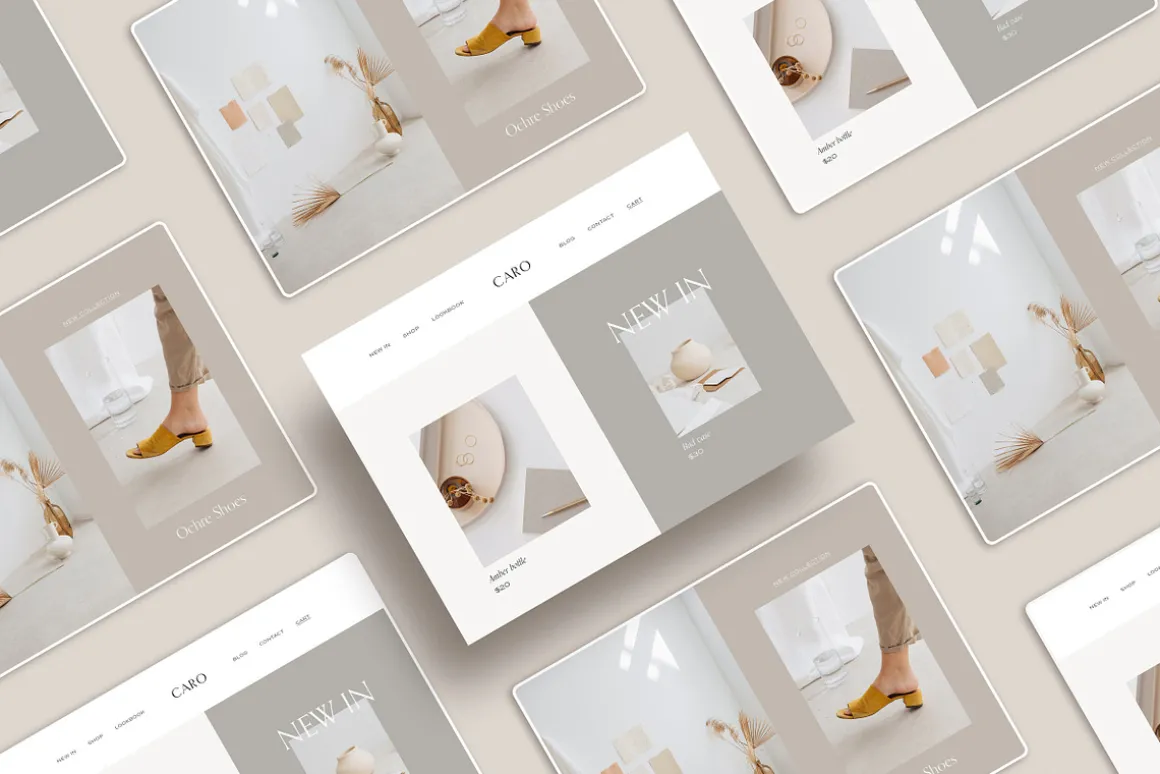 Minimal Website Mockup Scene Creator