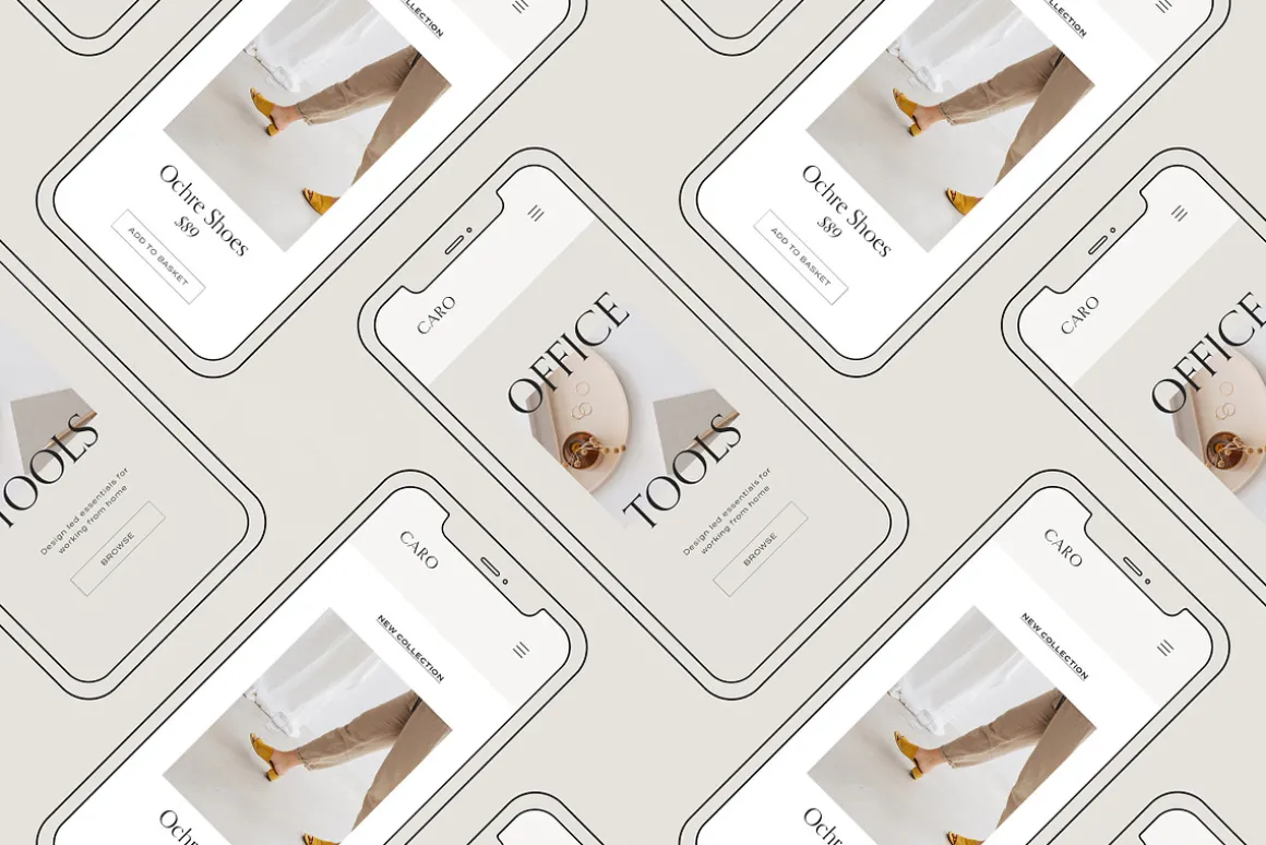 Minimal Website Mockup Scene Creator