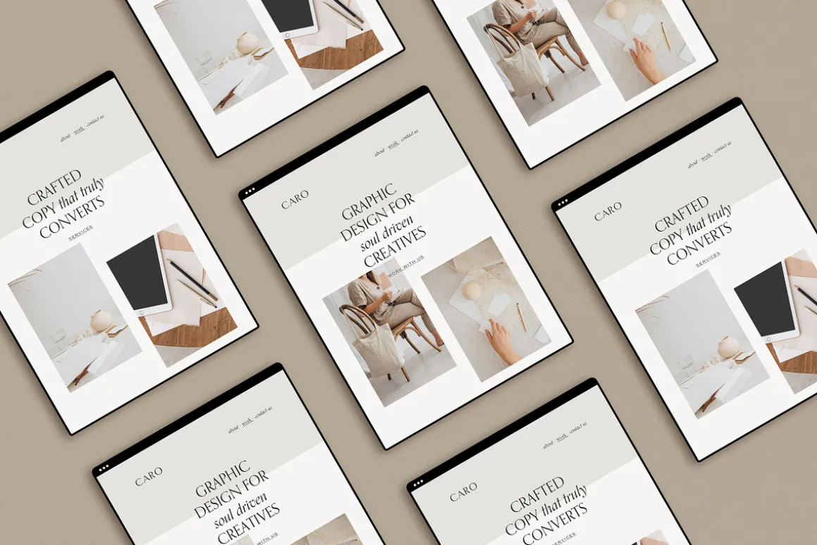 Minimal Website Mockup Scene Creator
