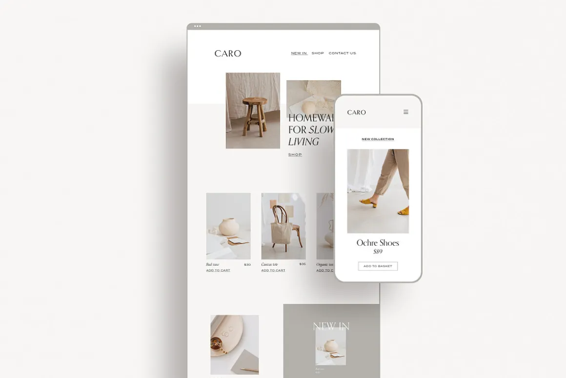 Minimal Website Mockup Scene Creator